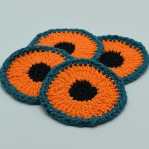Hand Crafted Crochet coaters set of four